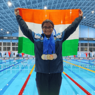 Apeksha at the 13th South Asian Games held in Kathmandu, Nepal, in 2019.